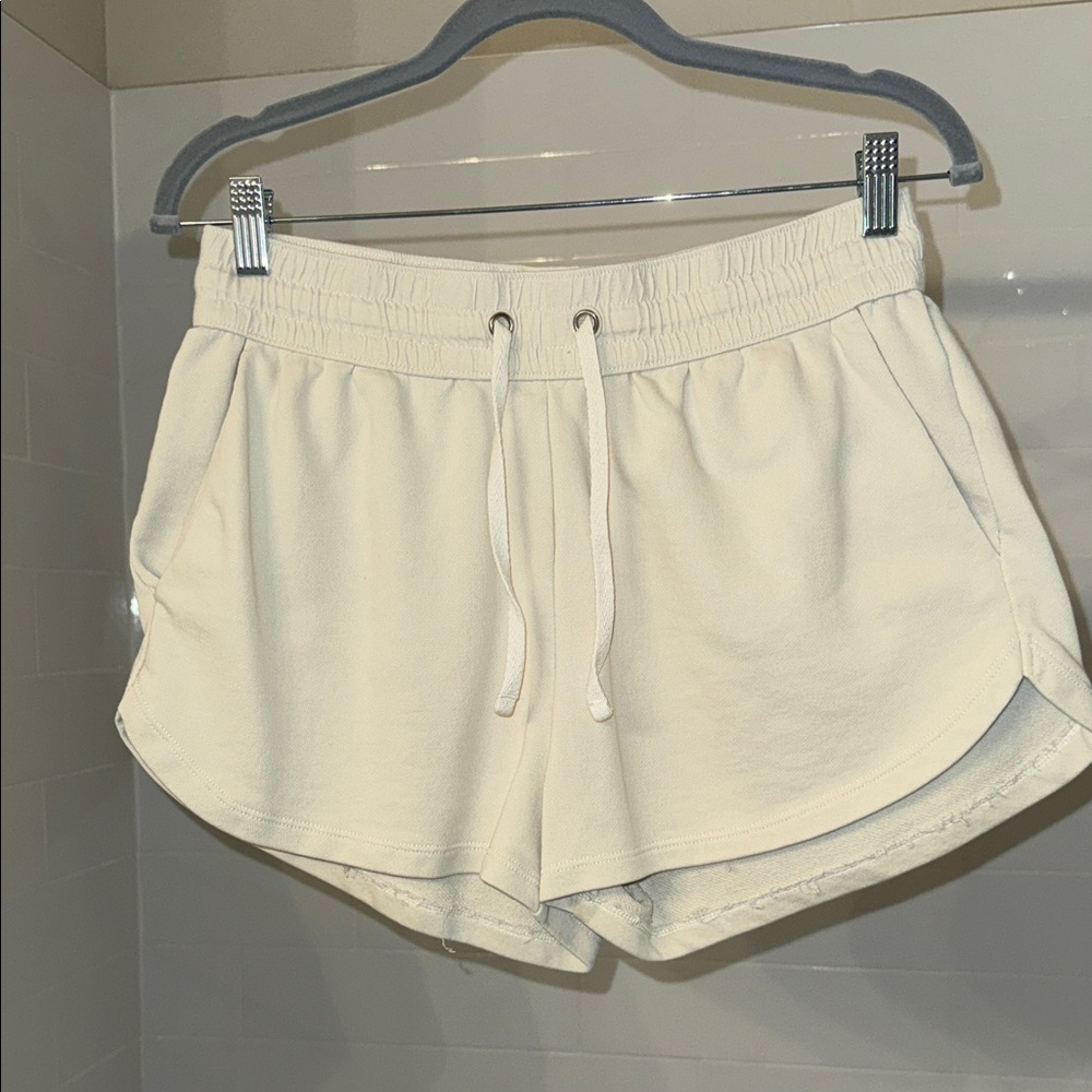 H&M Women's Athletic Cream Shorts